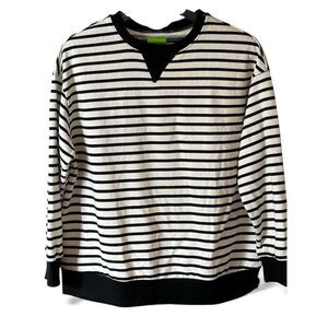No brand Women’s Striped Crew Neck Sweatshirt Size L Multicolor Pullover